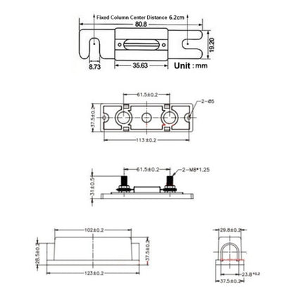 3 in 1 ANL Car Audio Modified Fuse Holder with 200A Fuse, Current:120A - Fuse by PMC Jewellery | Online Shopping South Africa | PMC Jewellery | Buy Now Pay Later Mobicred