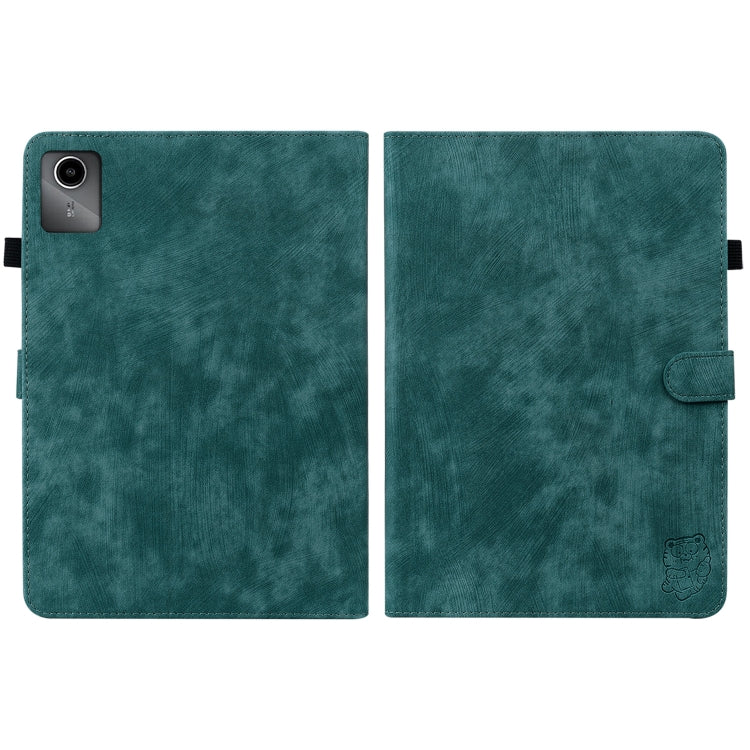 For Lenovo Tab M11/Xiaoxin Pad 11 2024 Tiger Pattern Flip Leather Tablet Case(Dark Green) - Lenovo by PMC Jewellery | Online Shopping South Africa | PMC Jewellery | Buy Now Pay Later Mobicred