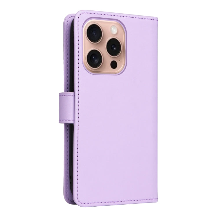 For iPhone 16 Pro BETOPNICE BN-005 2 in 1 Detachable Imitate Genuine Leather Phone Case(Light Purple) - iPhone 16 Pro Cases by BETOPNICE | Online Shopping South Africa | PMC Jewellery | Buy Now Pay Later Mobicred