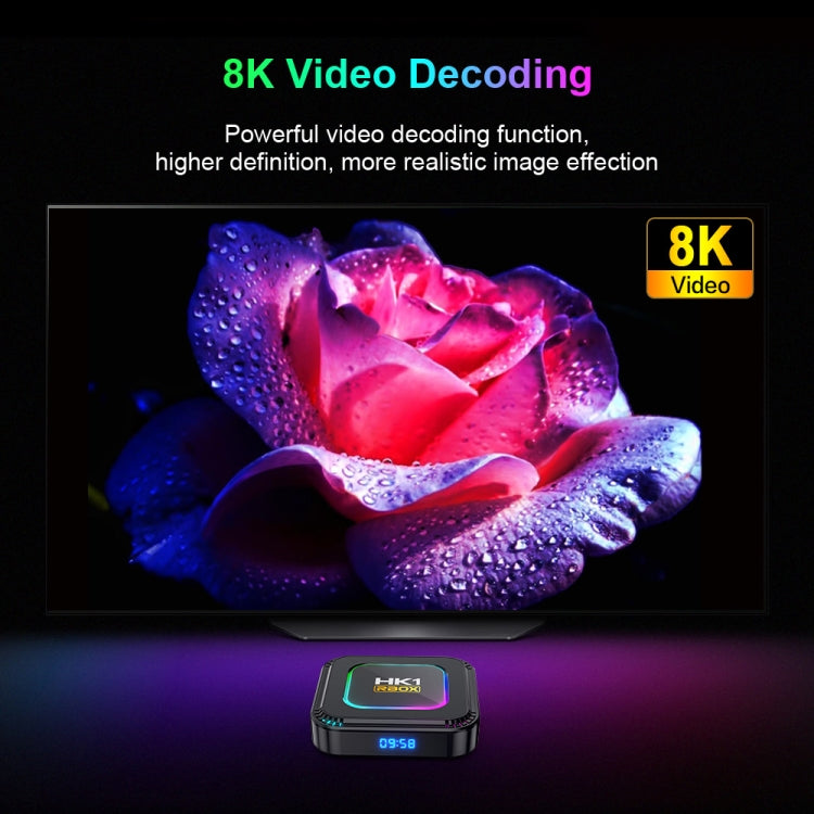 HK1 RBOX K8 8K Android 13.0 Smart TV Box with Remote Control, 2GB+16GB, RK3528 Quad-Core(UK Plug) - Others by PMC Jewellery | Online Shopping South Africa | PMC Jewellery | Buy Now Pay Later Mobicred