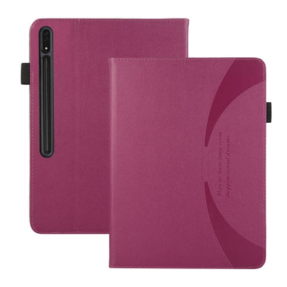 For Samsung Galaxy Tab S9 Ultra / S8 Ultra Litchi Texture Leather Sucker Tablet Case(Purple) - Galaxy Tab S9 Ultra Cases by PMC Jewellery | Online Shopping South Africa | PMC Jewellery | Buy Now Pay Later Mobicred