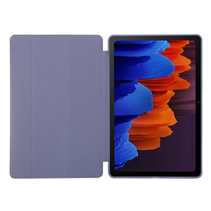 For Samsung Galaxy Tab S9 3-Fold Holder Silicone Leather Tablet Case(Black) - Galaxy Tab S9 Cases by PMC Jewellery | Online Shopping South Africa | PMC Jewellery | Buy Now Pay Later Mobicred