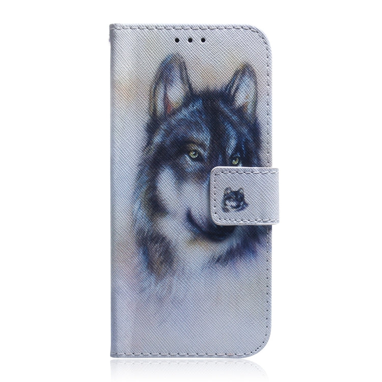 For Motorola Moto G Power 5G 2024 Coloured Drawing Flip Leather Phone Case(White Wolf) - Motorola Cases by PMC Jewellery | Online Shopping South Africa | PMC Jewellery | Buy Now Pay Later Mobicred