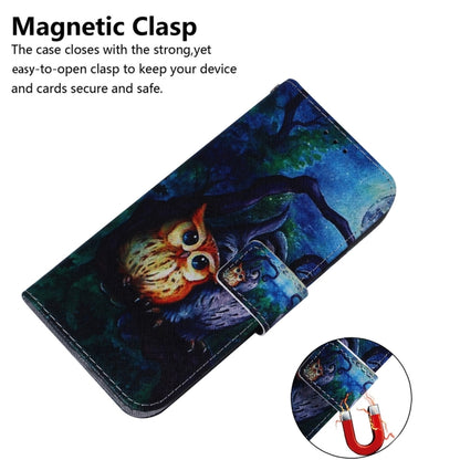 For Motorola Edge 2024 Coloured Drawing Flip Leather Phone Case(Oil Painting Owl) - Motorola Cases by PMC Jewellery | Online Shopping South Africa | PMC Jewellery | Buy Now Pay Later Mobicred