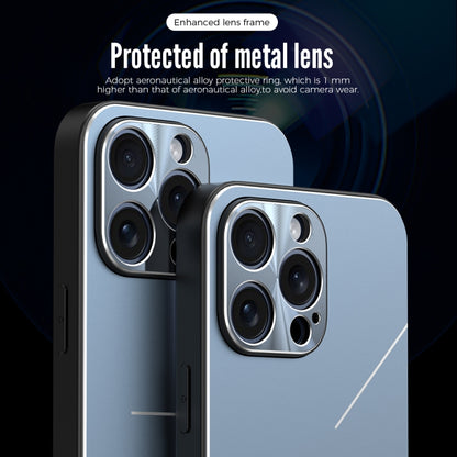 For iPhone 15 Pro Max R-JUST RJ52 3-Line Style Metal TPU Shockproof Phone Case(Blue) - iPhone 15 Pro Max Cases by R-JUST | Online Shopping South Africa | PMC Jewellery | Buy Now Pay Later Mobicred