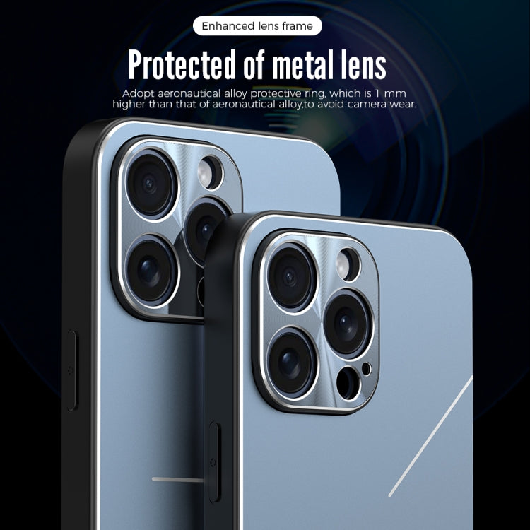 For iPhone 15 Pro Max R-JUST RJ52 3-Line Style Metal TPU Shockproof Phone Case(Silver) - iPhone 15 Pro Max Cases by R-JUST | Online Shopping South Africa | PMC Jewellery | Buy Now Pay Later Mobicred