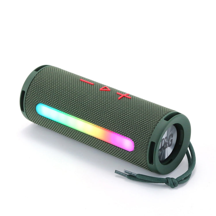 T&G TG374 Portable 3D Stereo Bluetooth Speaker Subwoofer Support FM / TF Card / RGB Light(Green) - Desktop Speaker by T&G | Online Shopping South Africa | PMC Jewellery | Buy Now Pay Later Mobicred