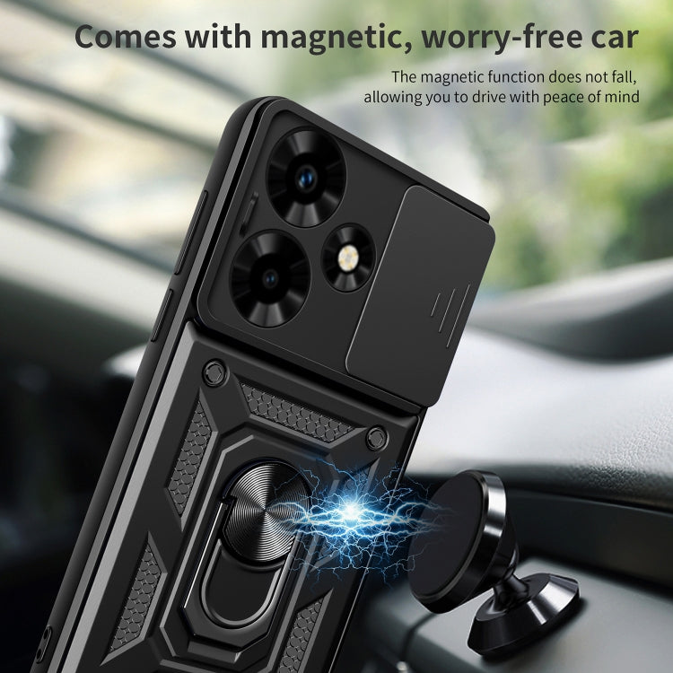For Infinix Hot 30 Sliding Camera Cover Design TPU+PC Phone Case(Blue) - Infinix Cases by PMC TechLife | Online Shopping South Africa | PMC TechLife | Buy Now Pay Later Mobicred