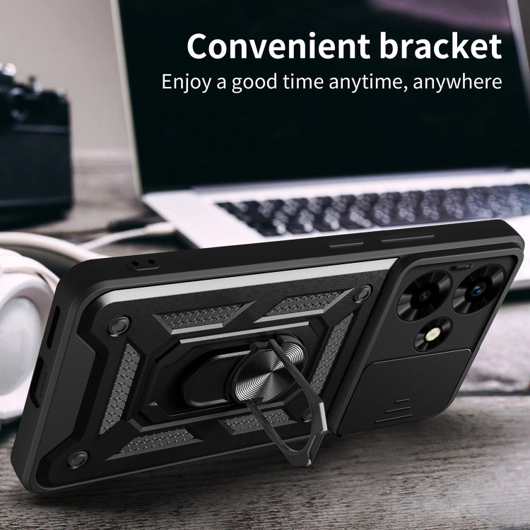For Infinix Hot 30 Sliding Camera Cover Design TPU+PC Phone Case(Blue) - Infinix Cases by PMC TechLife | Online Shopping South Africa | PMC TechLife | Buy Now Pay Later Mobicred