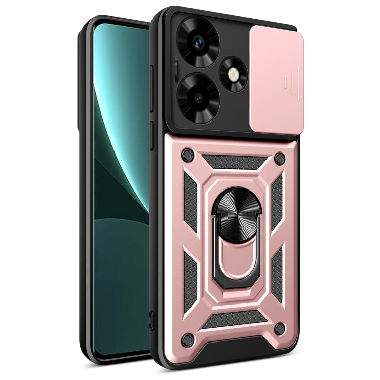 For Infinix Hot 30 Sliding Camera Cover Design TPU+PC Phone Case(Rose Gold) - Infinix Cases by PMC Jewellery | Online Shopping South Africa | PMC Jewellery | Buy Now Pay Later Mobicred