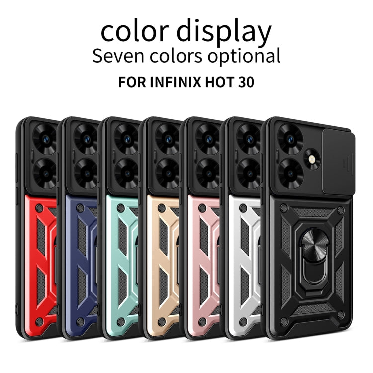 For Infinix Hot 30 Sliding Camera Cover Design TPU+PC Phone Case(Silver) - Infinix Cases by PMC Jewellery | Online Shopping South Africa | PMC Jewellery | Buy Now Pay Later Mobicred