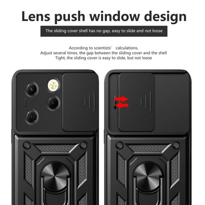 For Infinix Hot 40 / 40 Pro 4G Sliding Camera Cover Design TPU+PC Phone Case(Black) - Infinix Cases by PMC Jewellery | Online Shopping South Africa | PMC Jewellery | Buy Now Pay Later Mobicred