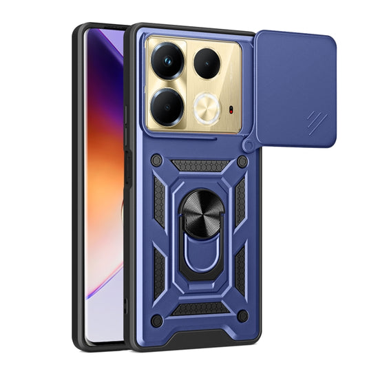 For Infinix Note 40 4G Sliding Camera Cover Design TPU+PC Phone Case(Blue) - Infinix Cases by PMC Jewellery | Online Shopping South Africa | PMC Jewellery | Buy Now Pay Later Mobicred