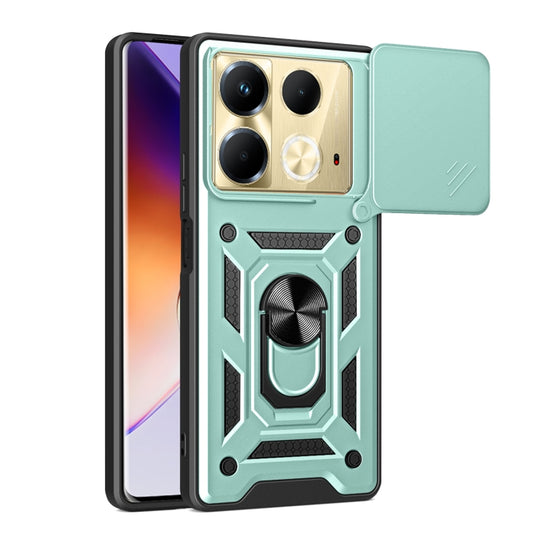 For Infinix Note 40 4G Sliding Camera Cover Design TPU+PC Phone Case(Green) - Infinix Cases by PMC Jewellery | Online Shopping South Africa | PMC Jewellery | Buy Now Pay Later Mobicred