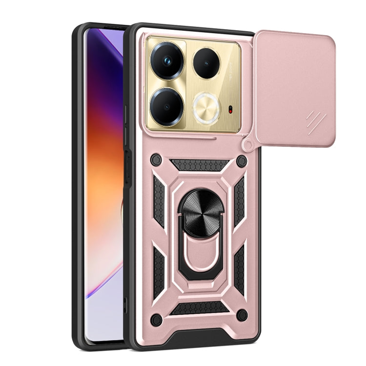 For Infinix Note 40 4G Sliding Camera Cover Design TPU+PC Phone Case(Rose Gold) - Infinix Cases by PMC Jewellery | Online Shopping South Africa | PMC Jewellery | Buy Now Pay Later Mobicred