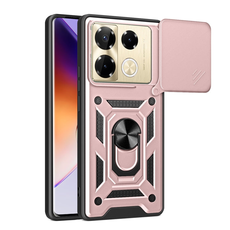 For Infinix Note 40 Pro/40 Pro+ 5G Sliding Camera Cover Design TPU+PC Phone Case(Rose Gold) - Infinix Cases by PMC Jewellery | Online Shopping South Africa | PMC Jewellery | Buy Now Pay Later Mobicred