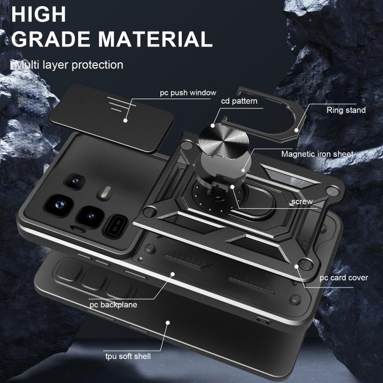 For Infinix Note 50 Pro 4G Sliding Camera Cover Design TPU+PC Phone Case(Blue) - free shipping - PMC TechLife - Order now!