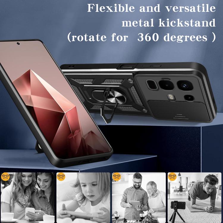 For Infinix Note 50x Sliding Camera Cover Design TPU+PC Phone Case(Black) - free shipping - PMC TechLife - Order now!