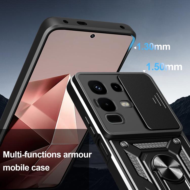 For Infinix Note 50x Sliding Camera Cover Design TPU+PC Phone Case(Black) - free shipping - PMC TechLife - Order now!