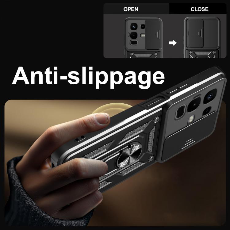 For Infinix Note 50x Sliding Camera Cover Design TPU+PC Phone Case(Black) - free shipping - PMC TechLife - Order now!