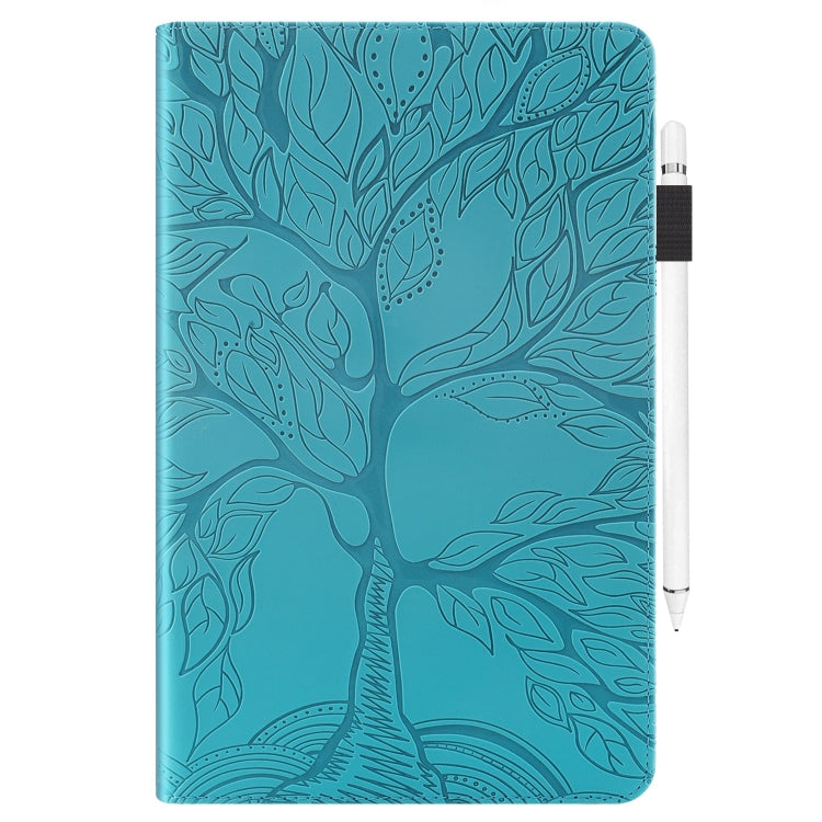 For Honor Pad X8a Tree Life Series Embossed Leather Tablet Case(Lake Blue) - Honor by PMC TechLife | Online Shopping South Africa | PMC TechLife | Buy Now Pay Later Mobicred