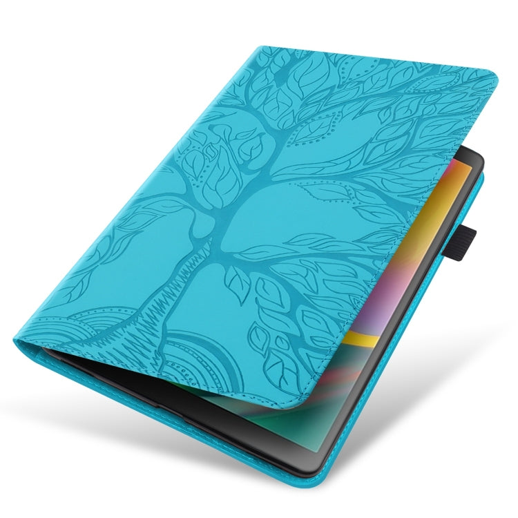 For Honor Pad X8a Tree Life Series Embossed Leather Tablet Case(Lake Blue) - Honor by PMC TechLife | Online Shopping South Africa | PMC TechLife | Buy Now Pay Later Mobicred