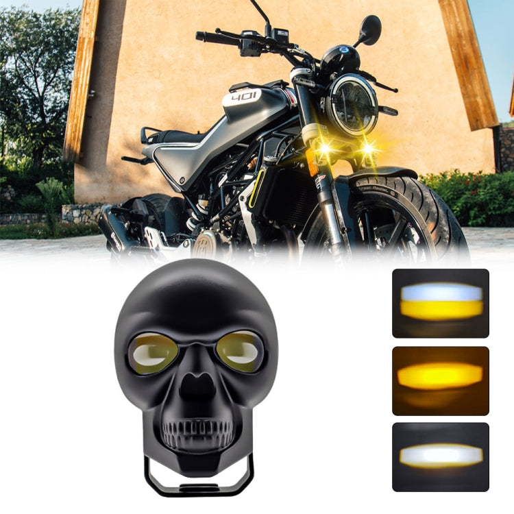 26W 3000LM Car Motorcycle IP68 Waterproof Skull Style Spotlight(Black) - Headlights by PMC Jewellery | Online Shopping South Africa | PMC Jewellery | Buy Now Pay Later Mobicred