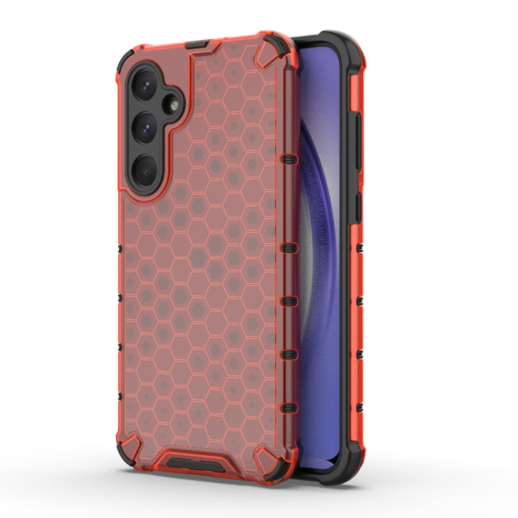 For Samsung Galaxy A35 5G Shockproof Honeycomb PC + TPU Protective Phone Case(Red) - Galaxy Phone Cases by PMC Jewellery | Online Shopping South Africa | PMC Jewellery