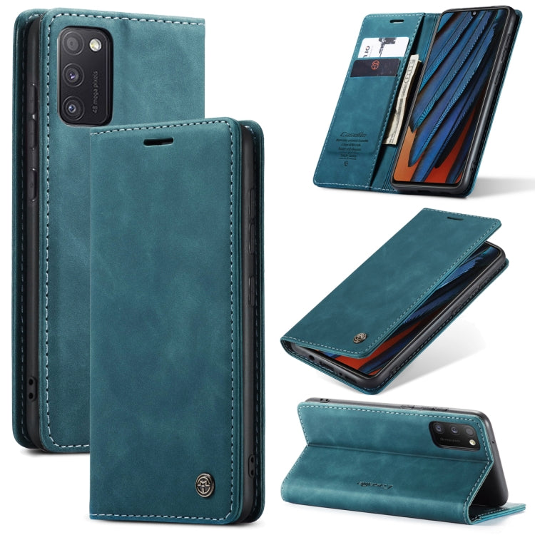 For Samsung Galaxy A41 CaseMe-013 Multifunctional Retro Frosted Horizontal Flip Leather Case with Card Slot & Holder & Wallet(Blue) - Galaxy Phone Cases by CaseMe | Online Shopping South Africa | PMC Jewellery | Buy Now Pay Later Mobicred