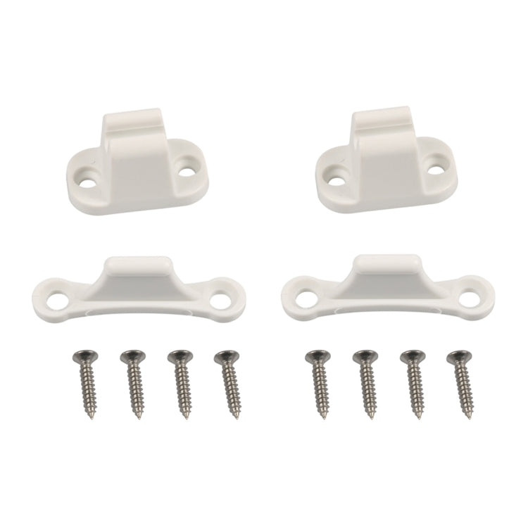 A8624 2 Pair White RV Hatch T-shape Door Fixer Kit with Screws - Locks & Hasps by PMC Jewellery | Online Shopping South Africa | PMC Jewellery | Buy Now Pay Later Mobicred