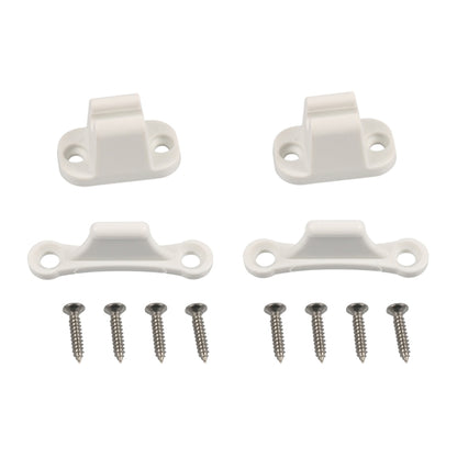 A8624 2 Pair White RV Hatch T-shape Door Fixer Kit with Screws - Locks & Hasps by PMC Jewellery | Online Shopping South Africa | PMC Jewellery | Buy Now Pay Later Mobicred