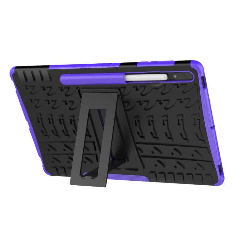 For Samsung Galaxy Tab S9+ Tire Texture TPU + PC Tablet Case(Purple) - Galaxy Tab S9+ Cases by PMC Jewellery | Online Shopping South Africa | PMC Jewellery | Buy Now Pay Later Mobicred