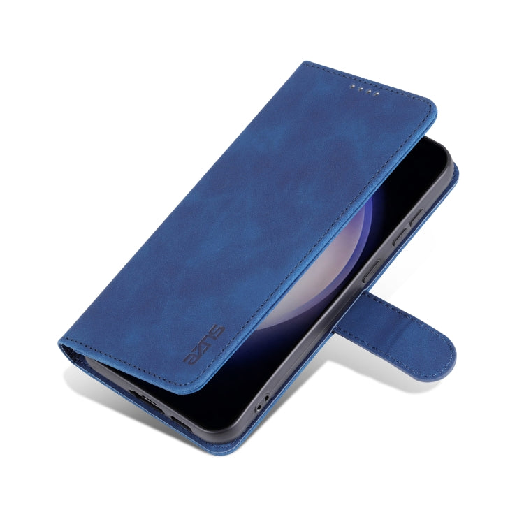 For Samsung Galaxy S24 5G AZNS Skin Feel Calf Texture Flip Leather Phone Case(Blue) - Galaxy S24 5G Cases by AZNS | Online Shopping South Africa | PMC Jewellery | Buy Now Pay Later Mobicred