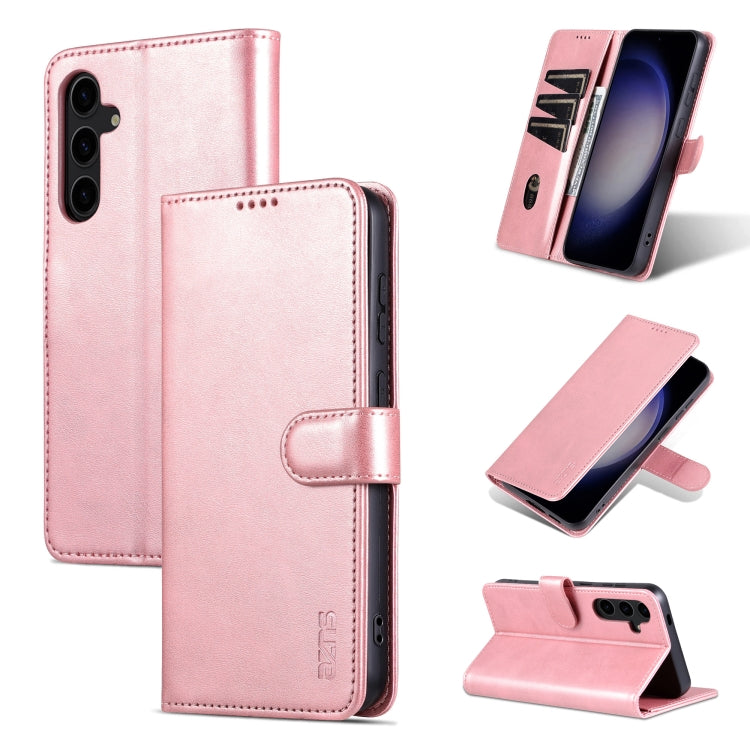 For Samsung Galaxy S24 5G AZNS Skin Feel Calf Texture Flip Leather Phone Case(Rose Gold) - Galaxy S24 5G Cases by AZNS | Online Shopping South Africa | PMC Jewellery | Buy Now Pay Later Mobicred