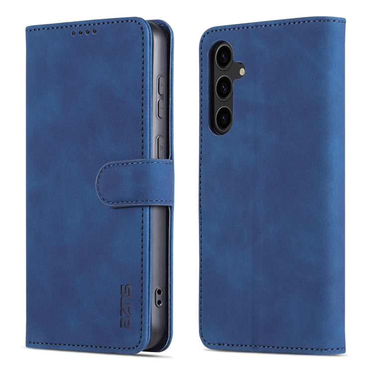 For Samsung Galaxy S24+ 5G AZNS Skin Feel Calf Texture Flip Leather Phone Case(Blue) - Galaxy S24+ 5G Cases by AZNS | Online Shopping South Africa | PMC Jewellery | Buy Now Pay Later Mobicred