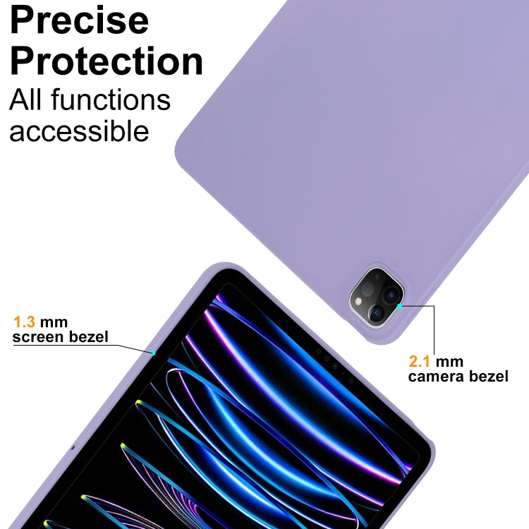 For iPad Pro 13 2024 Oil Spray Skin-friendly TPU Tablet Case(Purple) - iPad Pro 13 2024 Cases by PMC Jewellery | Online Shopping South Africa | PMC Jewellery | Buy Now Pay Later Mobicred