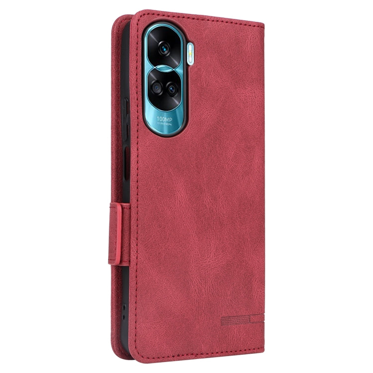 For Honor X50i / 90 Lite Magnetic Clasp Flip Leather Phone Case(Red) - Motorola Cases by PMC Jewellery | Online Shopping South Africa | PMC Jewellery | Buy Now Pay Later Mobicred