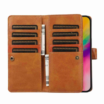 For iPhone 16 Pro Wristband Card Slot Leather Phone Case(Brown) - iPhone 16 Pro Cases by PMC Jewellery | Online Shopping South Africa | PMC Jewellery | Buy Now Pay Later Mobicred