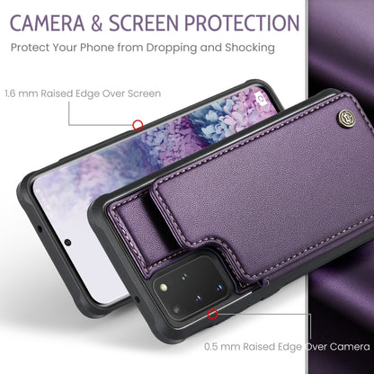 For Samsung Galaxy S20+ CaseMe C22 Card Slots Holder RFID Anti-theft Phone Case(Purple) - Galaxy Phone Cases by CaseMe | Online Shopping South Africa | PMC Jewellery | Buy Now Pay Later Mobicred