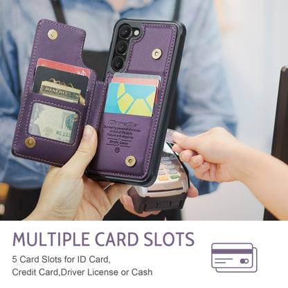 For Samsung Galaxy S23+ 5G CaseMe C22 Card Slots Holder RFID Anti-theft Phone Case(Purple) - Galaxy S23+ 5G Cases by CaseMe | Online Shopping South Africa | PMC Jewellery | Buy Now Pay Later Mobicred