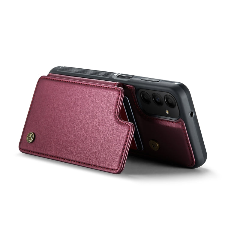 For Samsung Galaxy A13 5G CaseMe C22 Card Slots Holder RFID Anti-theft Phone Case(Wine Red) - Galaxy Phone Cases by CaseMe | Online Shopping South Africa | PMC Jewellery | Buy Now Pay Later Mobicred