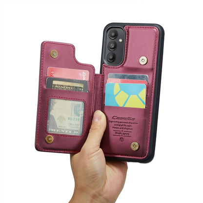 For Samsung Galaxy A13 5G CaseMe C22 Card Slots Holder RFID Anti-theft Phone Case(Wine Red) - Galaxy Phone Cases by CaseMe | Online Shopping South Africa | PMC Jewellery | Buy Now Pay Later Mobicred