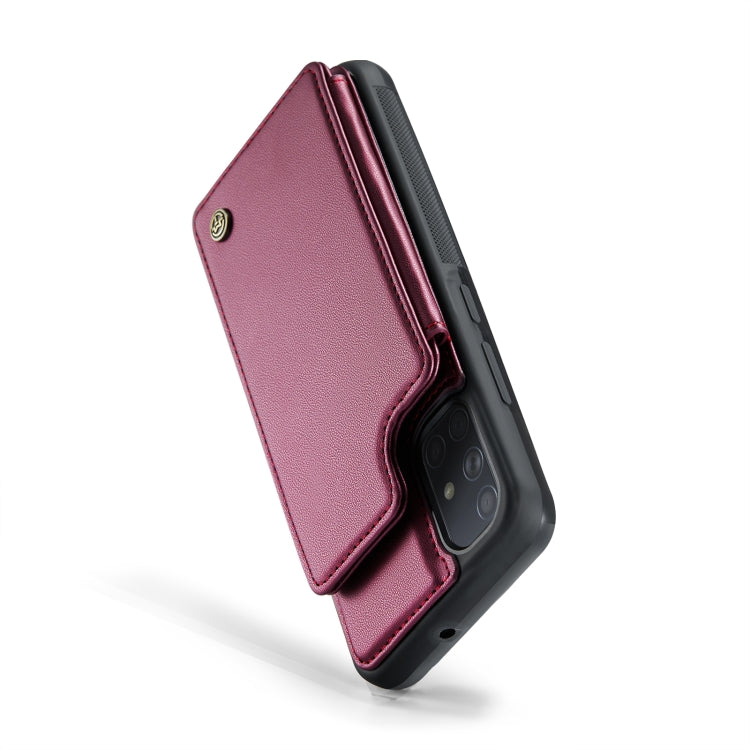 For Samsung Galaxy A51 4G CaseMe C22 Card Slots Holder RFID Anti-theft Phone Case(Wine Red) - Galaxy Phone Cases by CaseMe | Online Shopping South Africa | PMC Jewellery | Buy Now Pay Later Mobicred