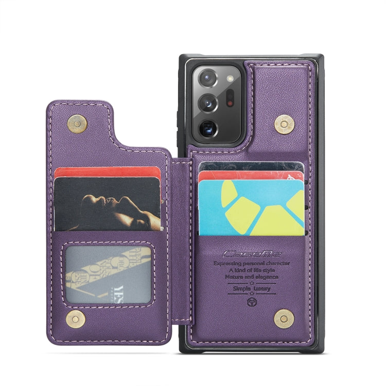 For Samsung Galaxy Note20 Ultra CaseMe C22 Card Slots Holder RFID Anti-theft Phone Case(Purple) - Galaxy Note20 Ultra Cases by CaseMe | Online Shopping South Africa | PMC Jewellery | Buy Now Pay Later Mobicred