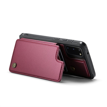 For Samsung Galaxy S20 CaseMe C22 Card Slots Holder RFID Anti-theft Phone Case(Wine Red) - Galaxy Phone Cases by CaseMe | Online Shopping South Africa | PMC Jewellery | Buy Now Pay Later Mobicred