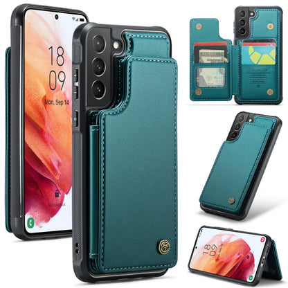 For Samsung Galaxy S21+ 5G CaseMe C22 Card Slots Holder RFID Anti-theft Phone Case(Blue Green) - Galaxy S21+ 5G Cases by CaseMe | Online Shopping South Africa | PMC Jewellery | Buy Now Pay Later Mobicred