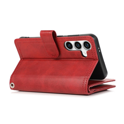 For Samsung Galaxy S24 5G Wristband Card Slot Leather Phone Case(Red) - Galaxy S24 5G Cases by PMC Jewellery | Online Shopping South Africa | PMC Jewellery | Buy Now Pay Later Mobicred