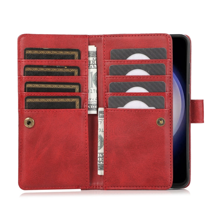 For Samsung Galaxy S24 5G Wristband Card Slot Leather Phone Case(Red) - Galaxy S24 5G Cases by PMC Jewellery | Online Shopping South Africa | PMC Jewellery | Buy Now Pay Later Mobicred