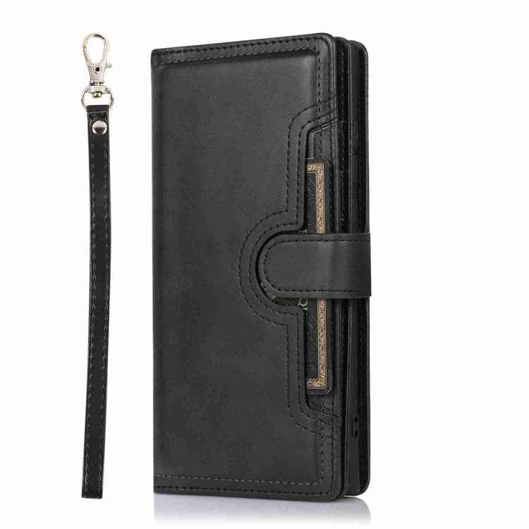 For Samsung Galaxy S24 Ultra 5G Wristband Card Slot Leather Phone Case(Black) - Galaxy S24 Ultra 5G Cases by PMC Jewellery | Online Shopping South Africa | PMC Jewellery | Buy Now Pay Later Mobicred