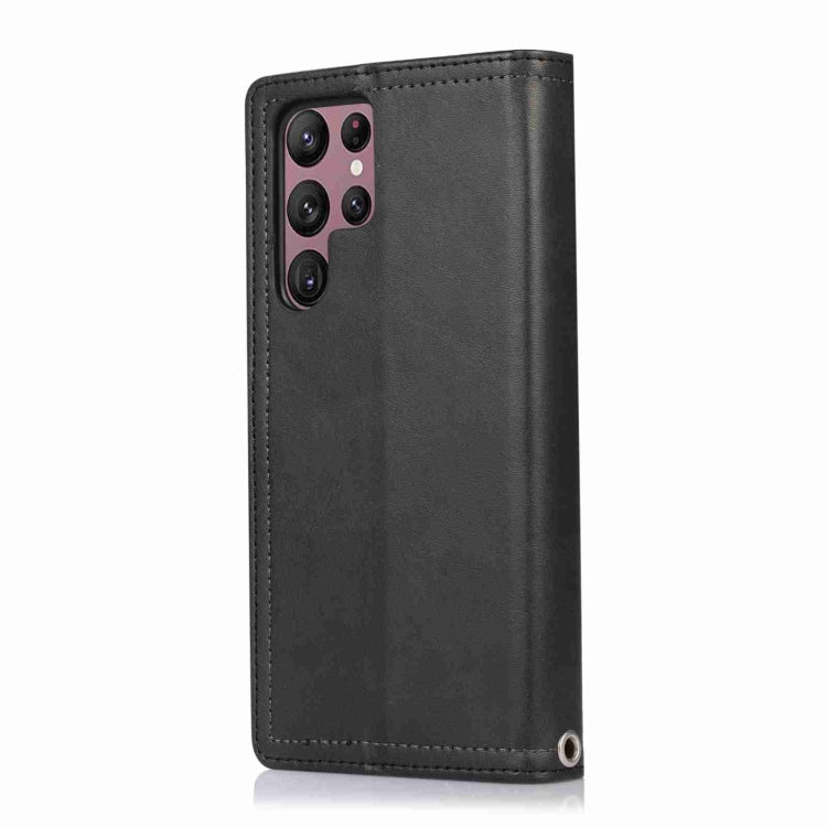 For Samsung Galaxy S24 Ultra 5G Wristband Card Slot Leather Phone Case(Black) - Galaxy S24 Ultra 5G Cases by PMC Jewellery | Online Shopping South Africa | PMC Jewellery | Buy Now Pay Later Mobicred